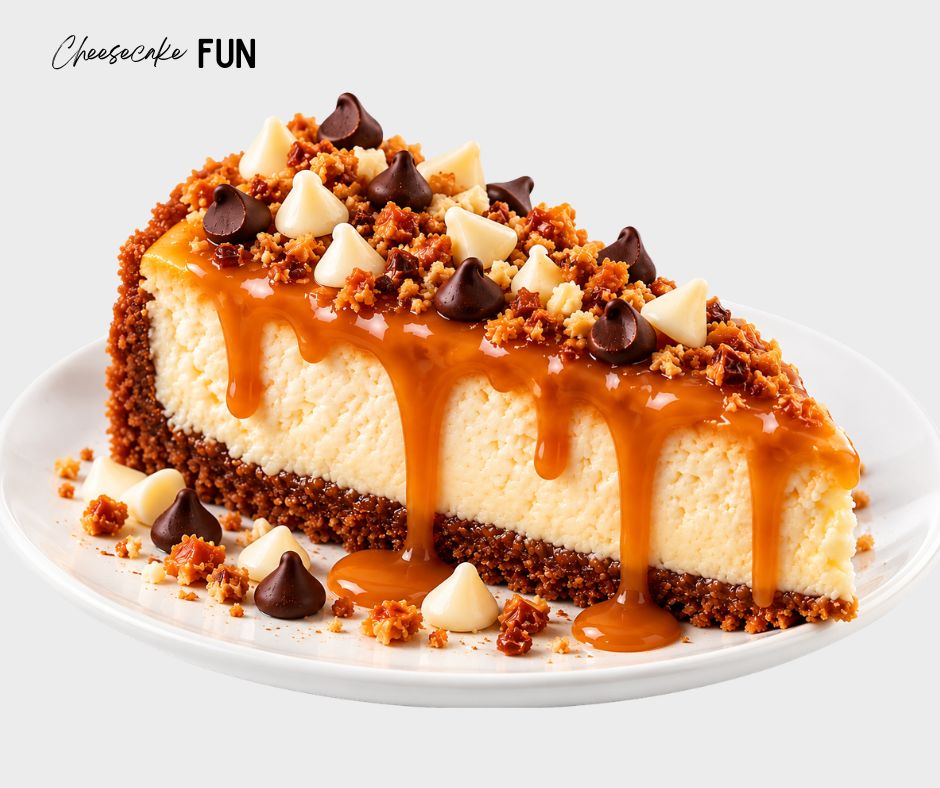 White Chocolate Butterscotch Cheesecake (Slice)