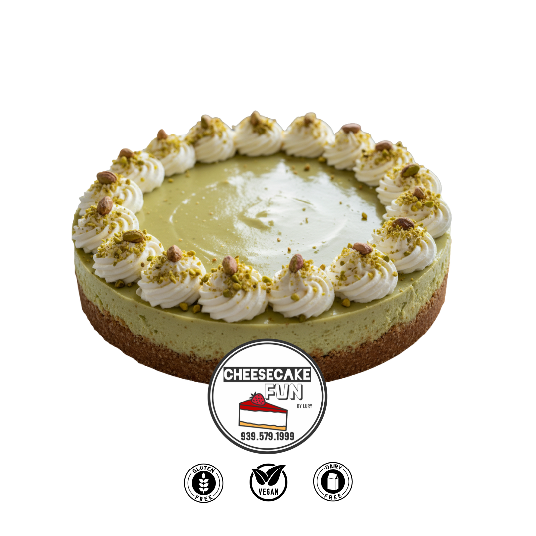 Vegan Pistachio Rose Cheesecake Party