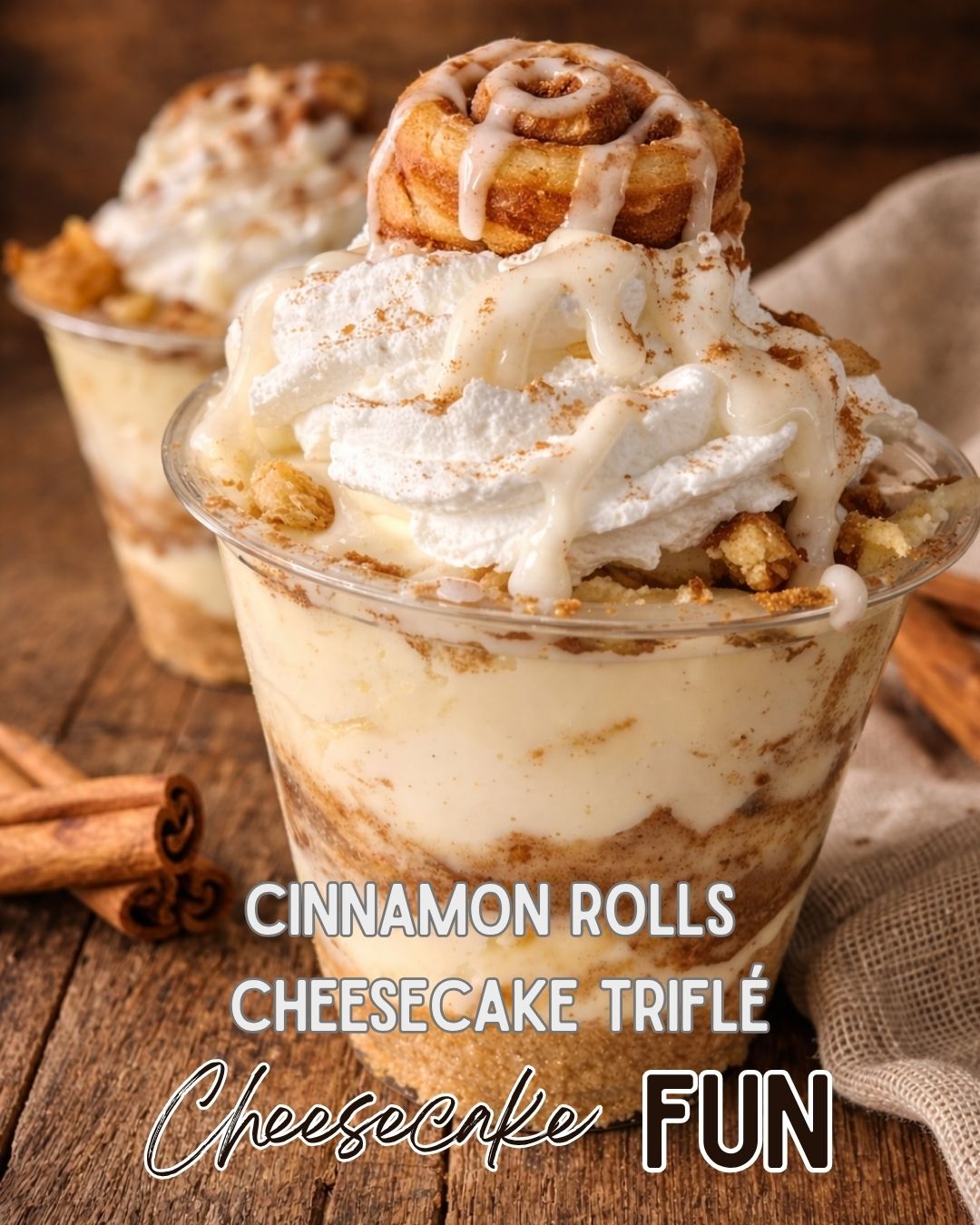 Cinnamon Rolls Cheesecake Triflé