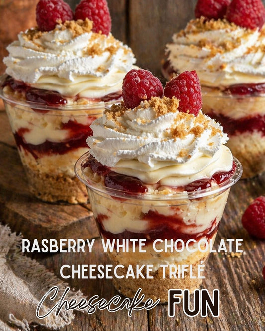 Rasberry White Chocolate Cheesecake Triflé