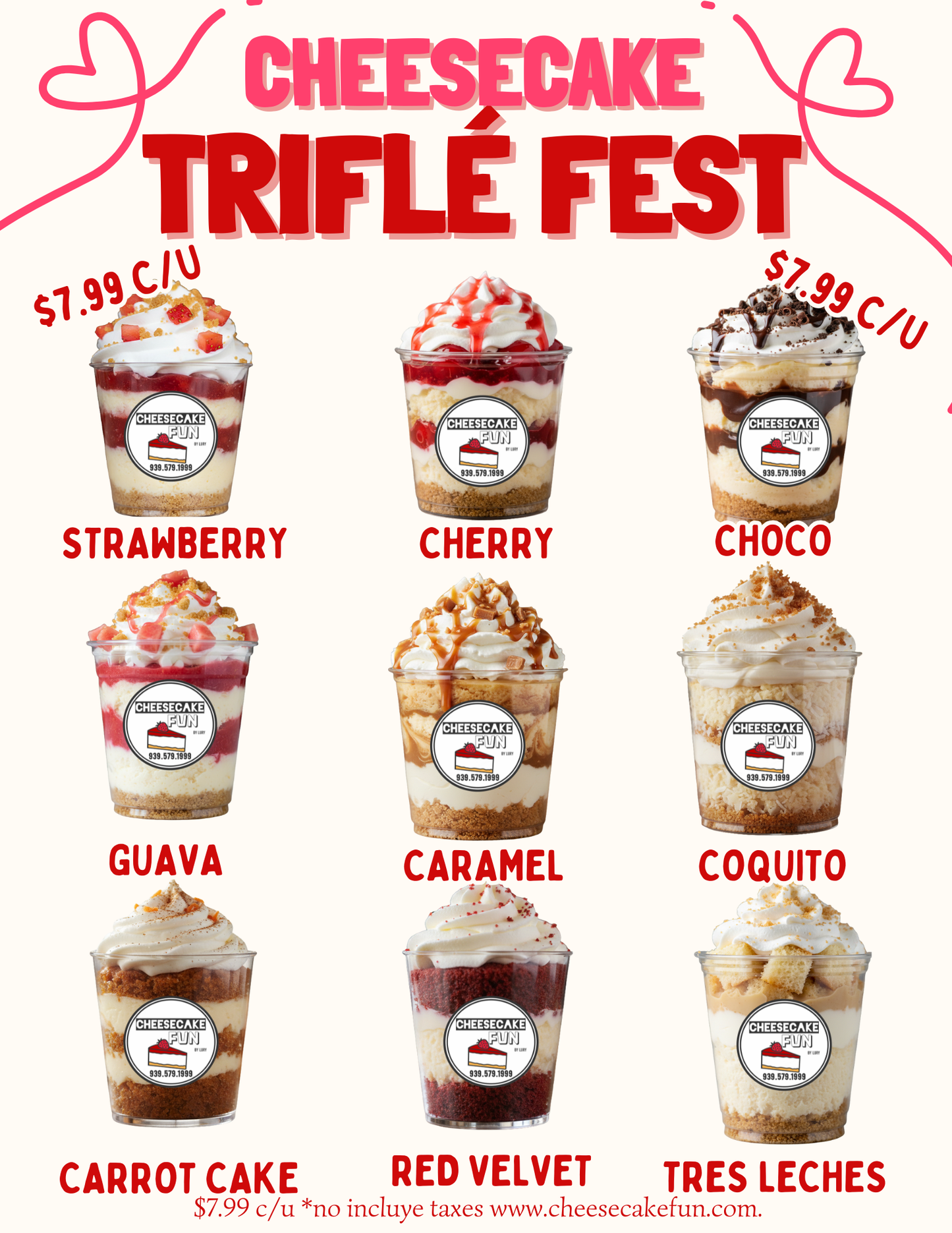 Cheesecake Trifle Fest (Variados Estilos a Escoger)