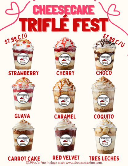 Cheesecake Trifle Fest (Variados Estilos a Escoger)